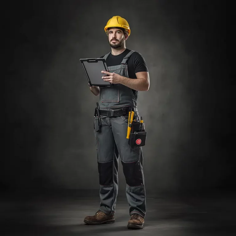 Portrait d'un artisan RGE qualifié en tenue de travail, symbole de confiance pour vos travaux de rénovation énergétique