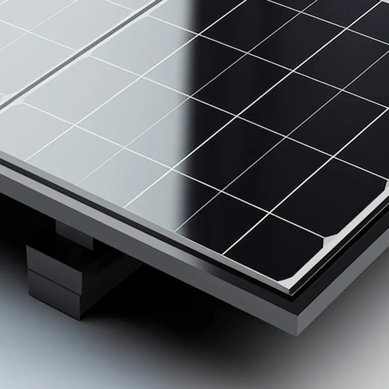 Détail sur la structure de montage d'un panneau solaire pour une pose au sol