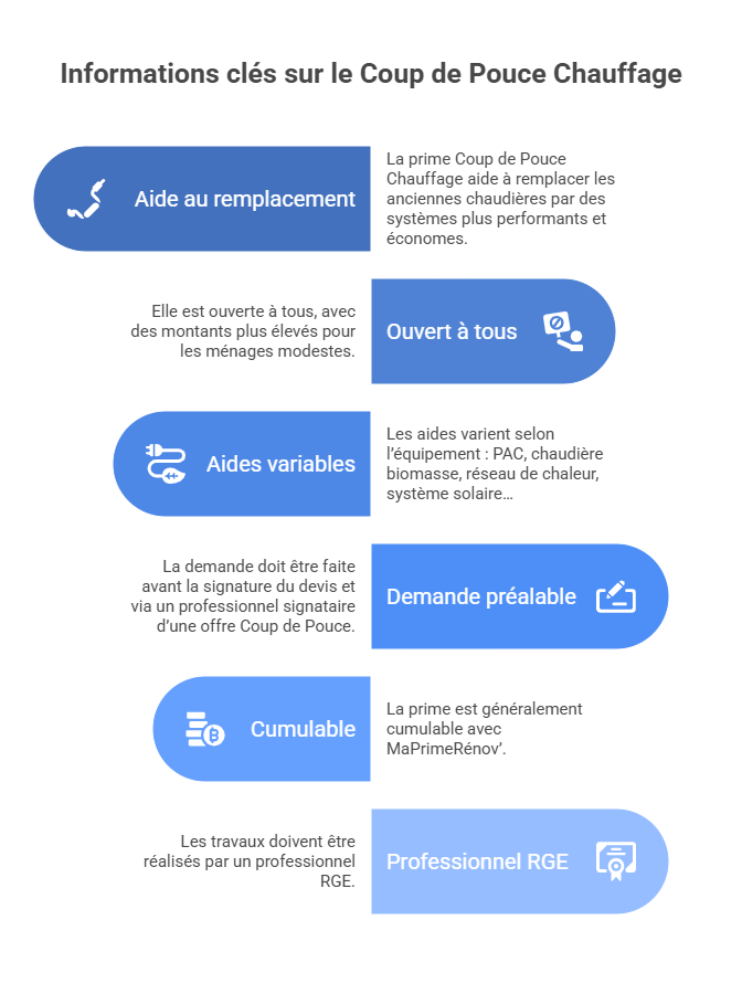 Informations clés - Coup de pouce Chauffage