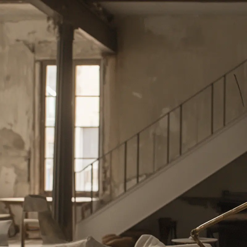 Intérieur d'un logement ancien et mal isolé, un exemple visuel de ce qu'est une passoire thermique