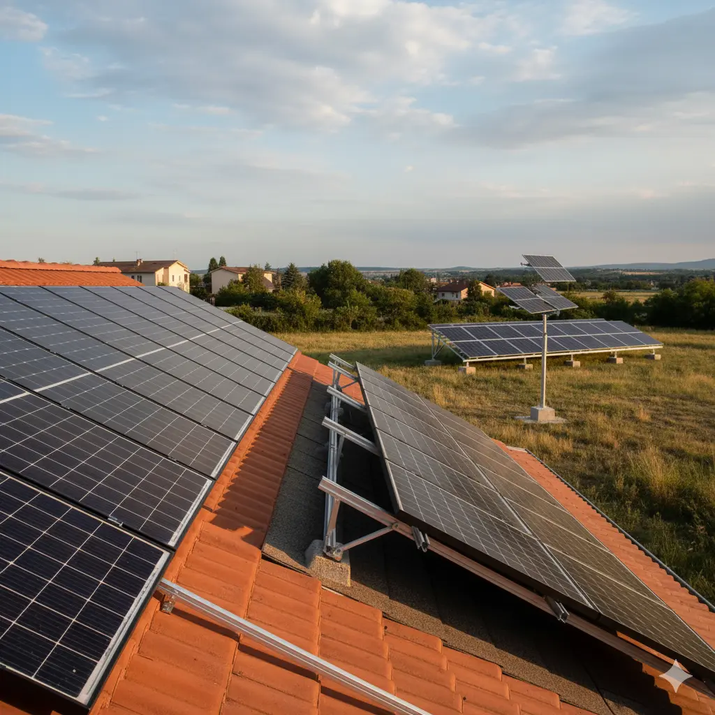 Exemples concrets des différents types de supports pour panneaux solaires